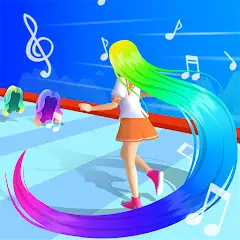 Скачать Racing Hair - Music Dance 3D [MOD Бесконечные монеты] + [МОД Меню] на Андроид