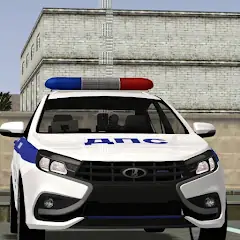 Скачать Полицейские гонки: ЛАДА Веста [MOD Много монет] + [MOD Меню] на Андроид