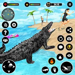 Скачать Animal Crocodile Attack Sim [MOD Много монет] + [MOD Меню] на Андроид