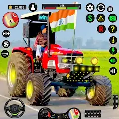 Скачать Индийская тракторная игра 3D [MOD Много денег] + [MOD Меню] на Андроид