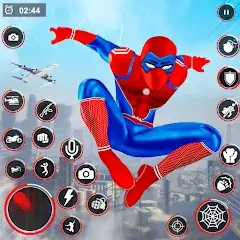Скачать Flying Spider Rope Hero Fight [MOD Много монет] + [MOD Меню] на Андроид