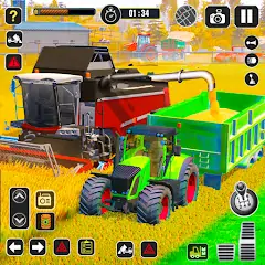 Скачать трактор комбайн фермер [MOD Бесконечные деньги] + [MOD Меню] на Андроид