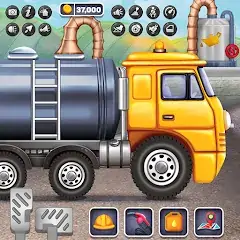 Скачать Дети Масло Танкер: Truck Игры [MOD Много денег] + [MOD Меню] на Андроид