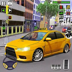 Скачать City Taxi Games-Taxi Car Games [MOD Бесконечные монеты] + [МОД Меню] на Андроид