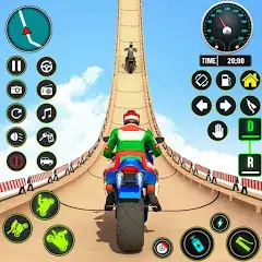 Скачать GT Bike Racing Game Moto Stunt [MOD Много монет] + [MOD Меню] на Андроид