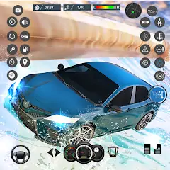 Скачать Water Slide Car Race games [MOD Бесконечные деньги] + [MOD Меню] на Андроид