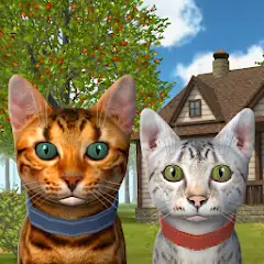 Скачать Симулятор Кота и Кошки : Семья [MOD Много монет] + [MOD Меню] на Андроид