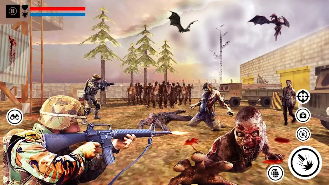 Скачать Zombies shooting offline Game [MOD Много денег] на Андроид