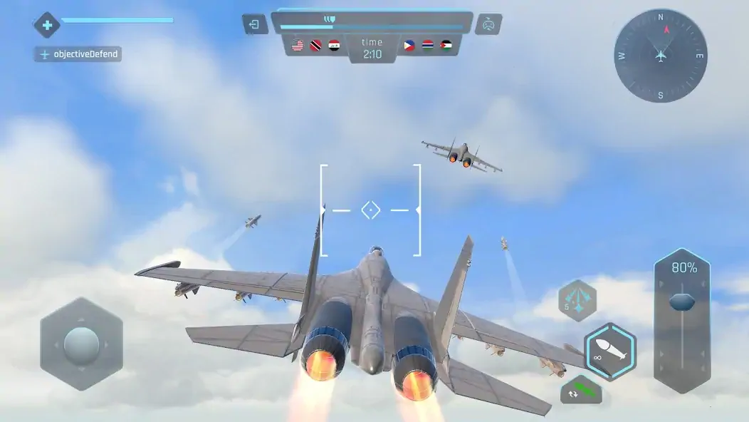 Скачать Sky Warriors: воздушные бои [MOD Бесконечные деньги] на Андроид