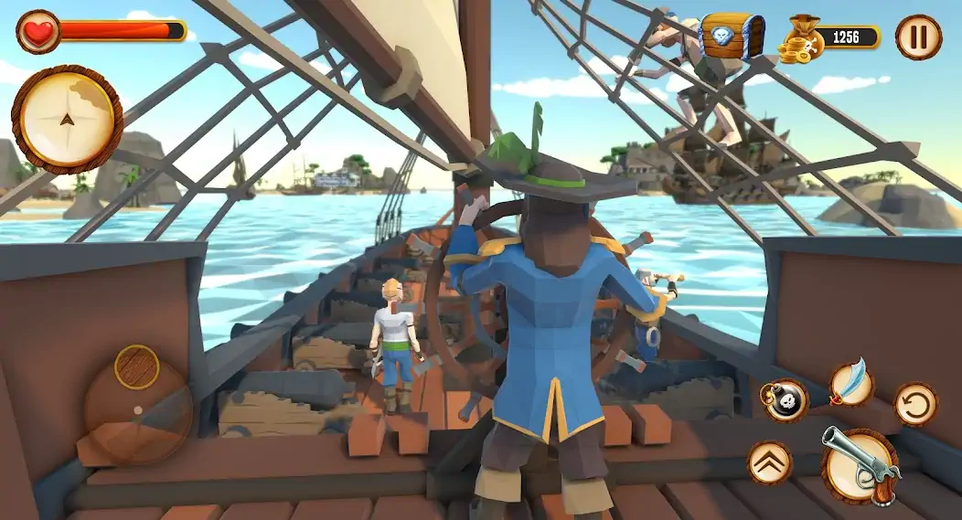 Скачать Pirate Polygon Caribbean Sea [MOD Много монет] на Андроид