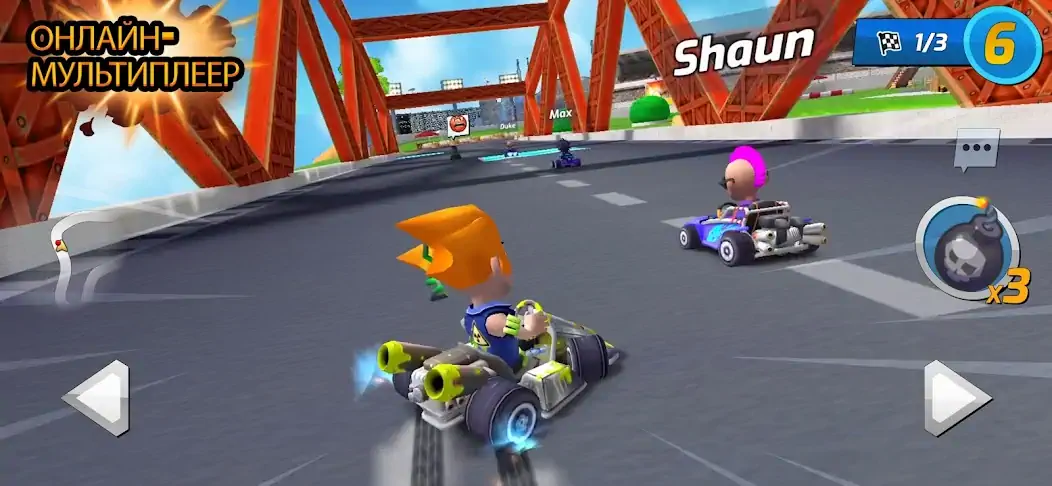 Скачать Boom Karts Multiplayer Racing [MOD Бесконечные деньги] на Андроид
