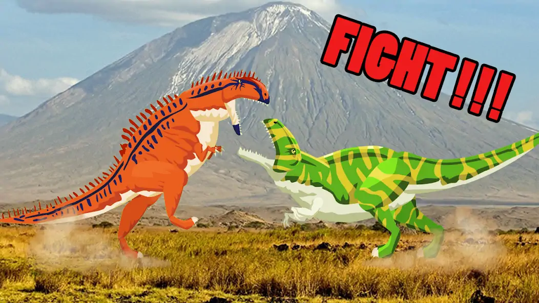 Скачать T-Rex Fights More Dinosaurs [MOD Бесконечные монеты] на Андроид