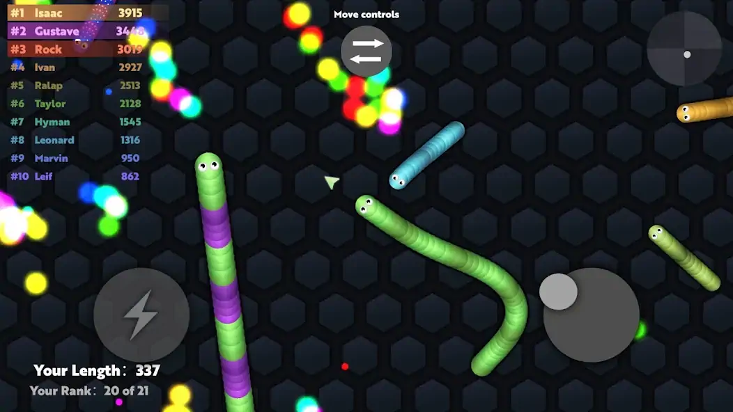 Скачать Slide.io - Голодная змейка [MOD Бесконечные монеты] на Андроид