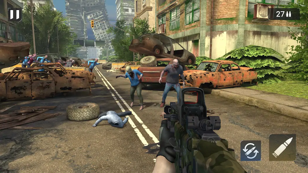 Скачать Zombie Apocalypse: Shootout [MOD Много монет] на Андроид