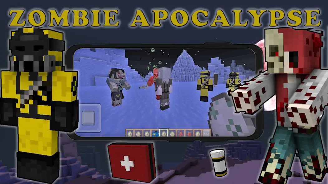 Скачать Zombie Apocalypse Craft Mod [MOD Много монет] на Андроид