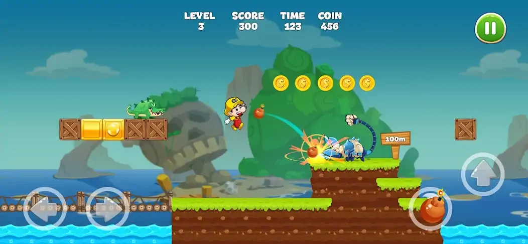 Скачать Bean's World Super: Run Games [MOD Бесконечные монеты] на Андроид