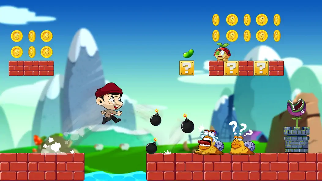 Скачать Super Bean Adventure: Run Game [MOD Бесконечные монеты] на Андроид