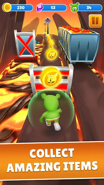 Скачать Gummy Bear Run-бесконечный бег [MOD Много монет] на Андроид