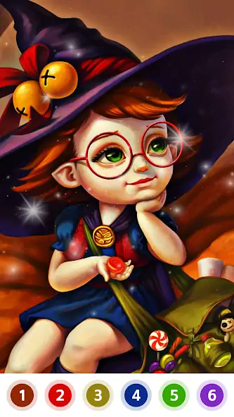 Скачать Witch & Wizard Color by Number [MOD Много монет] на Андроид