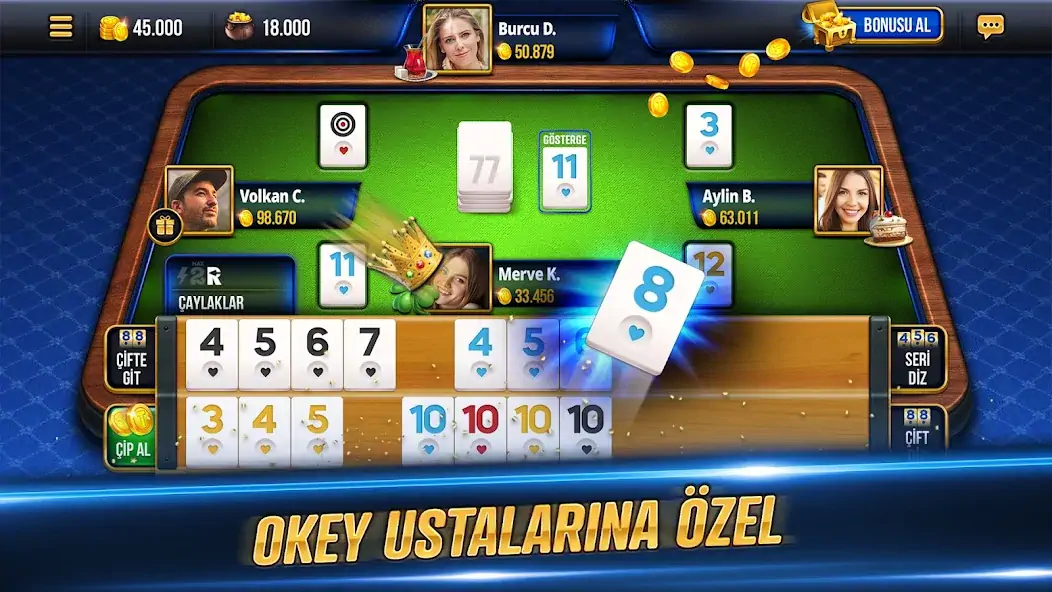 Скачать Tekel Okey - Online Çanak Okey [MOD Бесконечные монеты] на Андроид