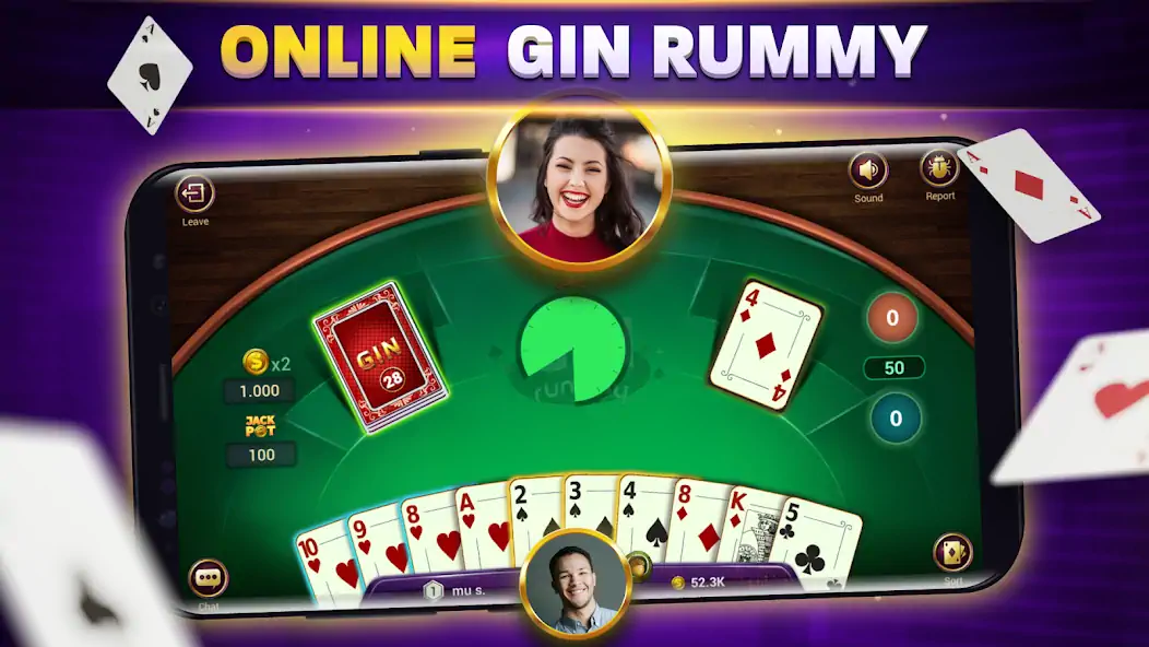 Скачать Gin Rummy - Online Card Game [MOD Много монет] на Андроид