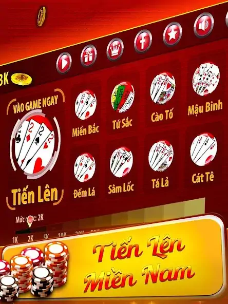 Скачать Tiến Lên Miền Nam - Tien Len [MOD Много денег] на Андроид