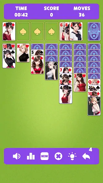 Скачать Sexy solitaire girls: ani card [MOD Бесконечные деньги] на Андроид
