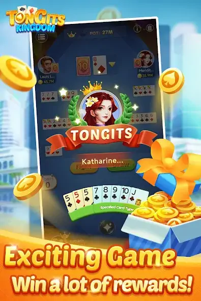 Скачать Tongits Kingdom-Fun Card Game [MOD Много денег] на Андроид