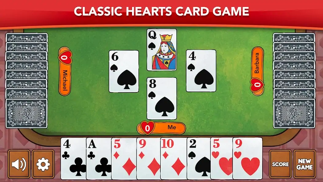 Скачать Hearts - Card Game Classic [MOD Бесконечные монеты] на Андроид