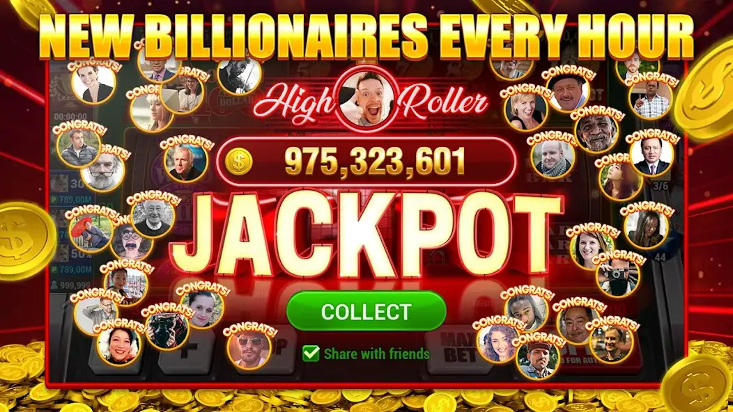 Скачать HighRoller Vegas: Casino Slots [MOD Бесконечные монеты] на Андроид