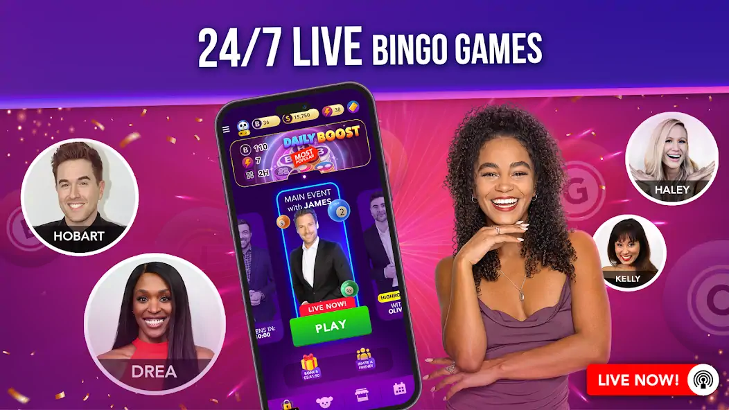 Скачать Live Play Bingo: Real Hosts [MOD Много денег] на Андроид