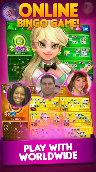 Скачать Bingo 90 Live: Vegas Slots [MOD Много монет] на Андроид