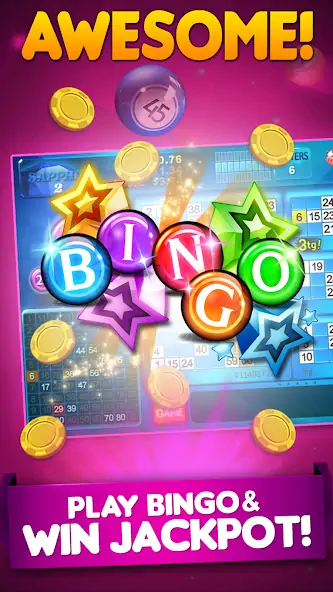 Скачать Bingo 90 Live: Vegas Slots [MOD Много монет] на Андроид