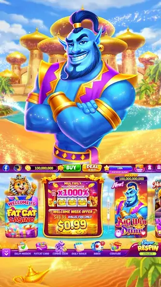 Скачать Fat Cat Casino - Slots Game [MOD Бесконечные деньги] на Андроид