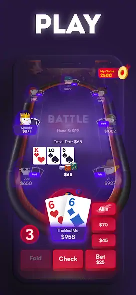 Скачать Prometheus: Battle Poker [MOD Много монет] на Андроид