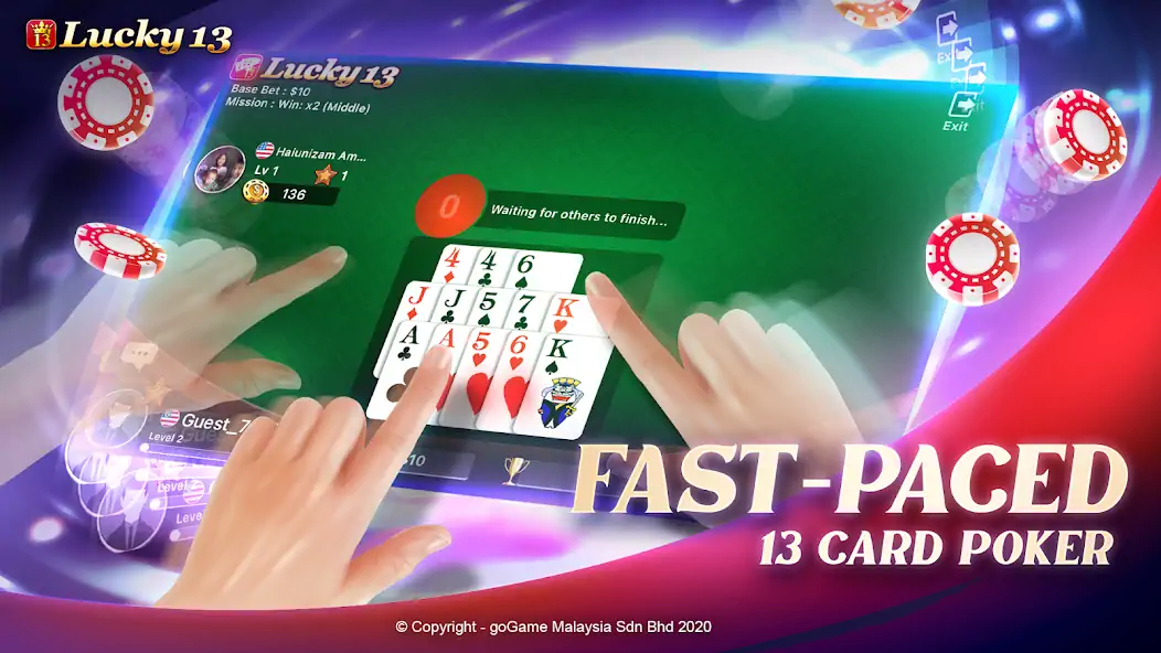 Скачать Lucky 13: 13 Poker Puzzle [MOD Бесконечные деньги] на Андроид