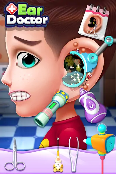 Скачать Доктор уха - Crazy Ear Doctor [MOD Много денег] на Андроид