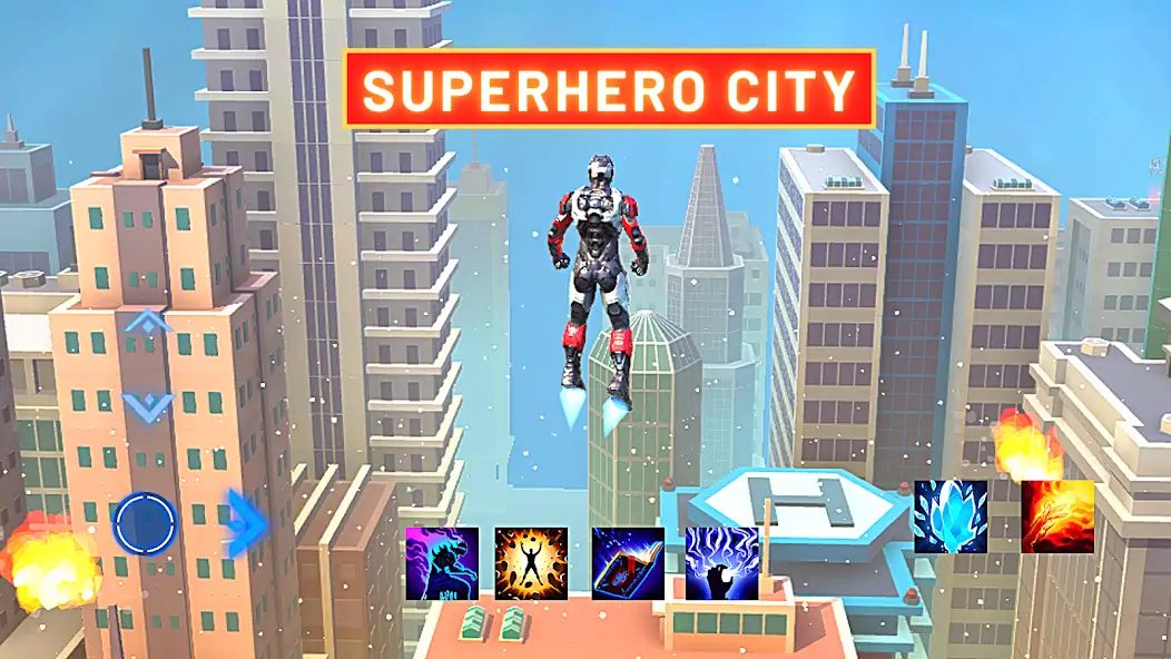 Скачать Супергерой Летающий железные [MOD Много монет] на Андроид