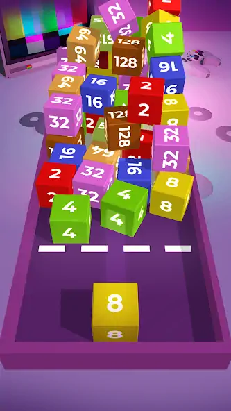 Скачать Chain Cube: 2048 3D merge game [MOD Бесконечные монеты] на Андроид