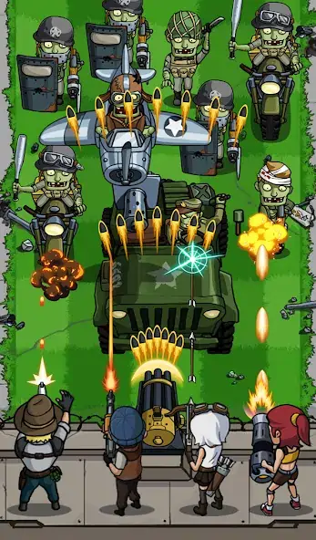 Скачать Zombie War - Idle TD game [MOD Много монет] на Андроид