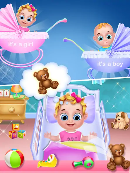 Скачать Mom & newborn Babysitter Game [MOD Много монет] на Андроид