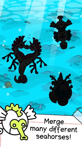 Скачать Seahorse Evolution: Sea Mutant [MOD Много монет] на Андроид