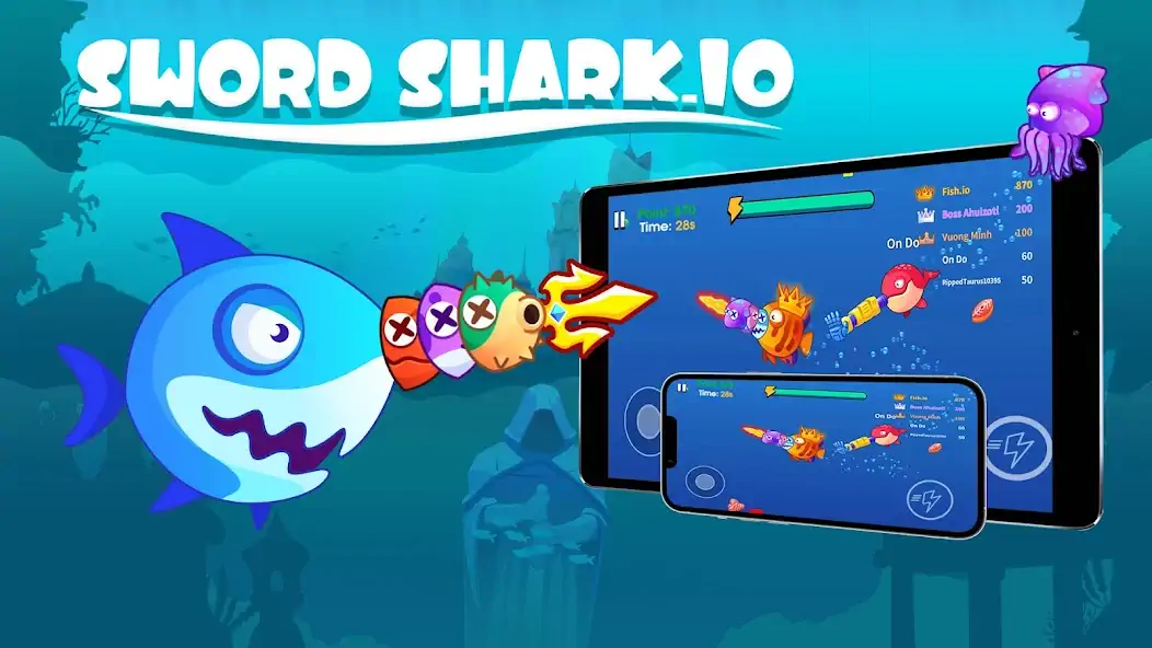 Скачать Sword Shark.io - Hungry Shark [MOD Бесконечные деньги] на Андроид