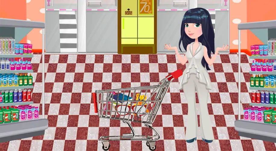 Скачать покупка девушка в супермаркете [MOD Много денег] на Андроид