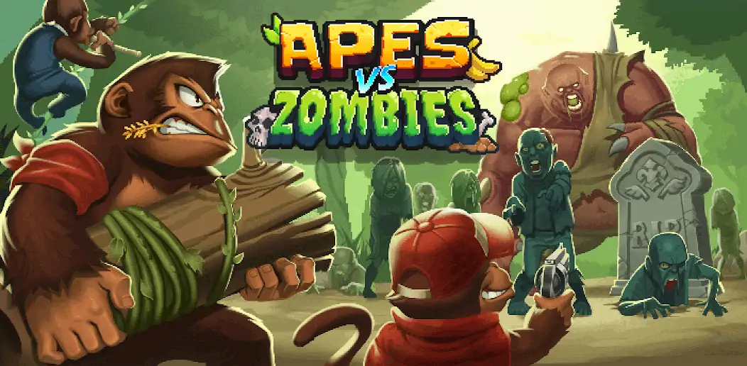 Скачать Apes vs. Zombies [MOD Много монет] на Андроид