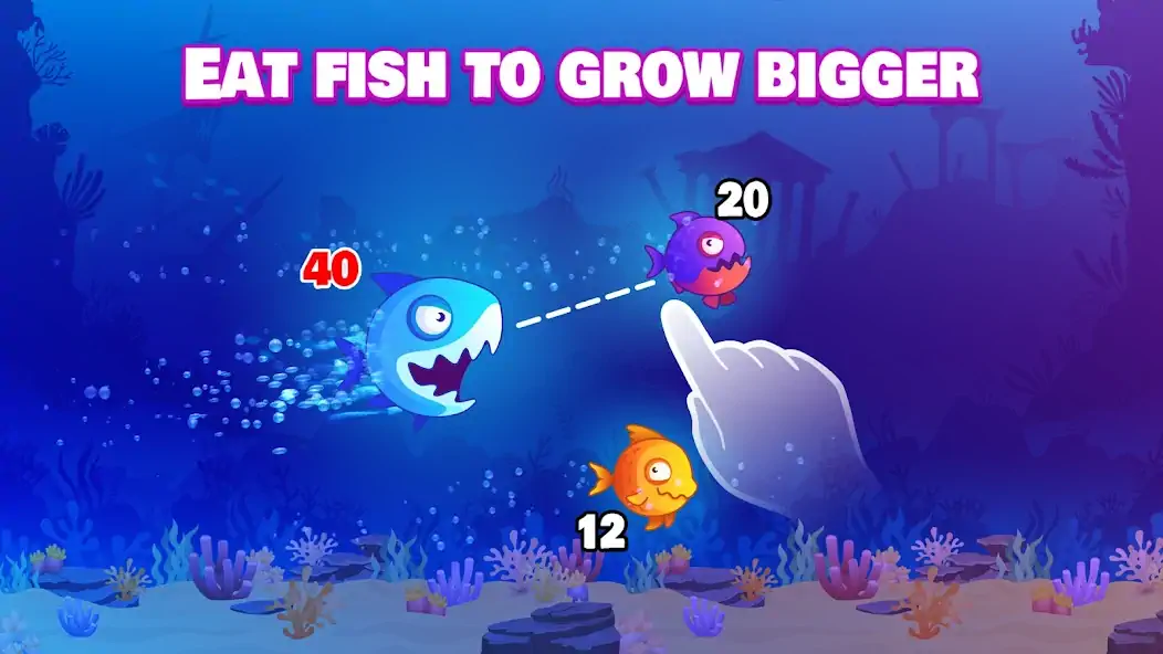 Скачать Eat Fish.IO : Fishbowl Battle [MOD Много монет] на Андроид