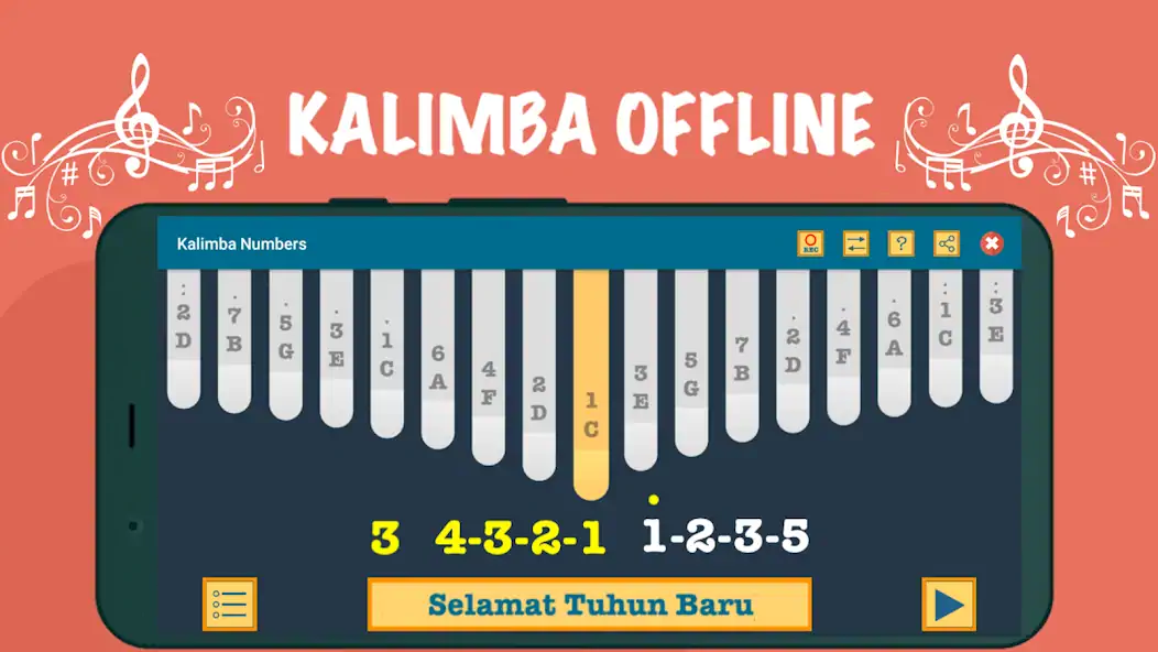 Скачать Kalimba App With Songs Numbers [MOD Бесконечные монеты] на Андроид