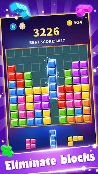 Скачать Block Gems: Block Puzzle Games [MOD Бесконечные деньги] на Андроид