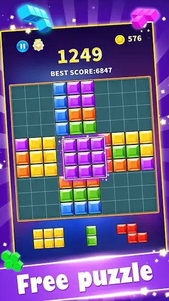 Скачать Block Gems: Block Puzzle Games [MOD Бесконечные деньги] на Андроид