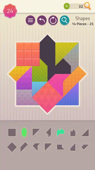 Скачать Polygrams - Tangram Puzzles [MOD Бесконечные монеты] на Андроид